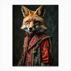 Fox In Costume Canvas Print