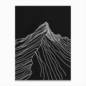 Ben More Mull Mountain Line Drawing 2 Canvas Print