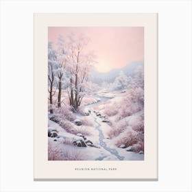 Dreamy Winter National Park Poster  Reunion National Park France 2 Canvas Print