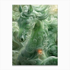 Green Horse Canvas Print