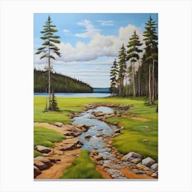 Stream In The Grass Canvas Print