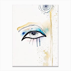Buddha S Eyes 1 Symbol Minimal Watercolour Canvas Print