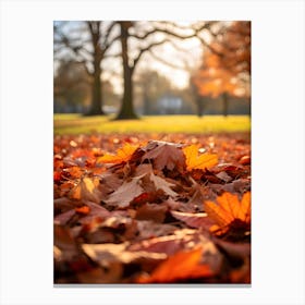 Autumn Leaves On The Ground 1 Canvas Print