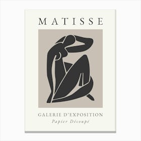 Matisse Print Black Body Canvas Print