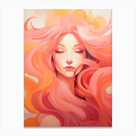 Girl With Pink Hair 4 Canvas Print