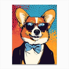 Corgi In Sunglasses 1 Canvas Print