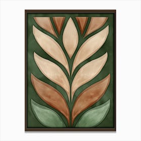 Stained Glass Leaf 1 Canvas Print