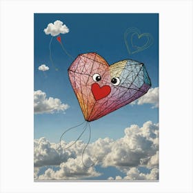 Heart Kite 2 Canvas Print