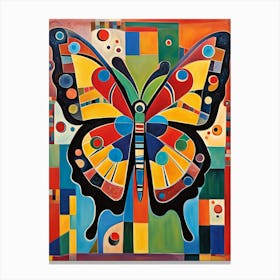 Colourful Abstract Butterfly v3 Canvas Print