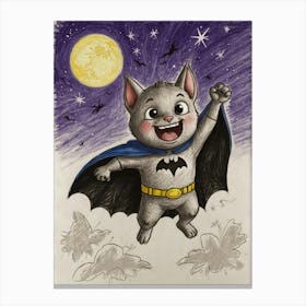 Batman Cat 3 Canvas Print