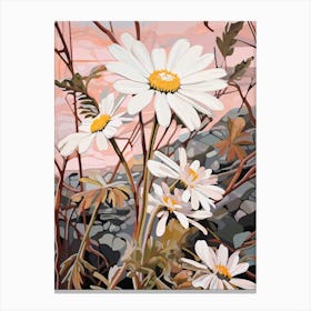 Daisy 2 Flower Painting Canvas Print