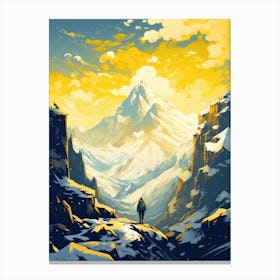 Man In The Mountains Canvas Print