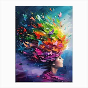 Colorful Head Of A Woman Canvas Print