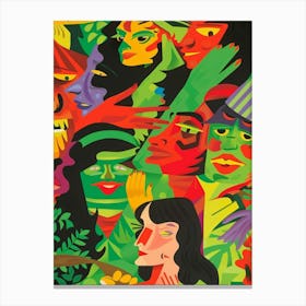 'People In The Jungle' Canvas Print