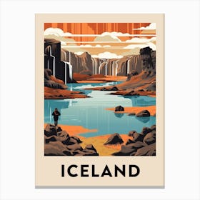 Vintage Travel Poster Iceland 7 Canvas Print