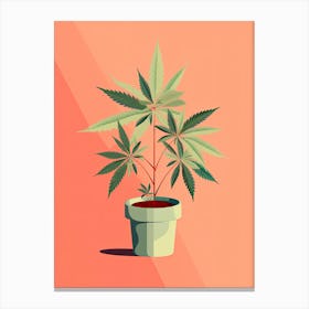 Potted Marijuana, cannabis seria Canvas Print