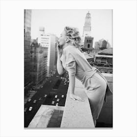 Marilyn Monroe Smoking Canvas Print