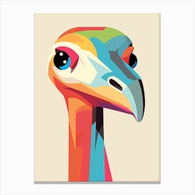 Colourful Dinosaur Ornithomimus 2 Canvas Print