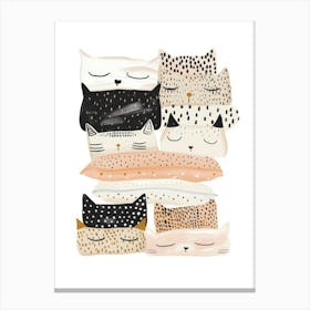 Cat Pillows Canvas Print