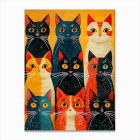 Group Of Cats 5 Canvas Print