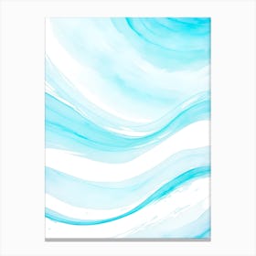 Blue Ocean Wave Watercolor Vertical Composition 59 Canvas Print