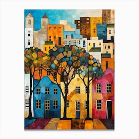 Kitsch Capetown Illustration 1 Canvas Print