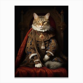 Cat In Royal Clothes 1 Canvas Print