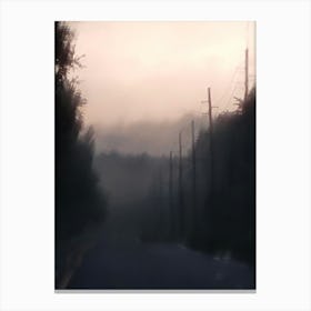 Foggy Road Canvas Print