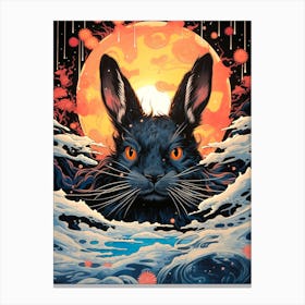 Hare In The Moonlight Canvas Print