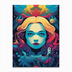 Alice In Wonderland Trippy Canvas Print