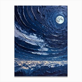 Impasto Lunar Skyscape Canvas Print