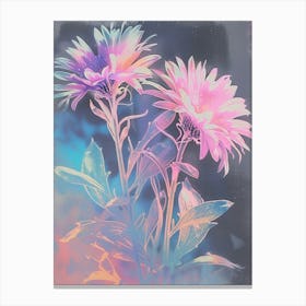 Iridescent Flower Asters 6 Canvas Print