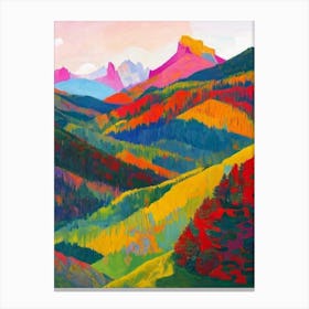 Dolomiti Bellunesi National Park Italy Abstract Colourful Canvas Print
