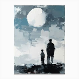 Moonlight Walk Style Abstract Canvas Print