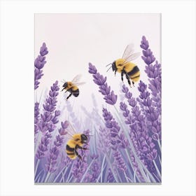 Andrena Bee Storybook Illustration 17 Canvas Print