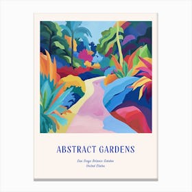 Colourful Gardens San Diego Botanic Garden Usa 3 Blue Poster Canvas Print