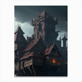 Spooky Castle Canvas Print