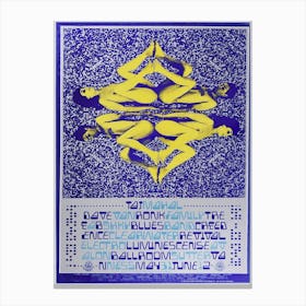 Creedence Clearwater 1968 Concert Poster Taj Mahal Canvas Print