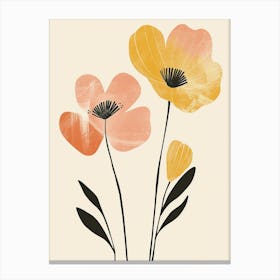 Portland Flower Market Boho Minimalist Style 1 Canvas Print