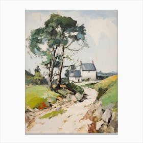 Small Cottage Countryside Farmhouse Painting 2 Canvas Print
