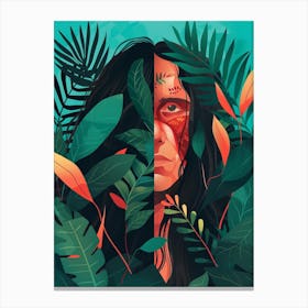 Woman In The Jungle 6 Canvas Print