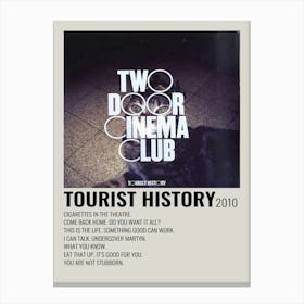 Tourist History Two Door Cinema Club Album Cover Signed Rapper Music Posters Canvas Print