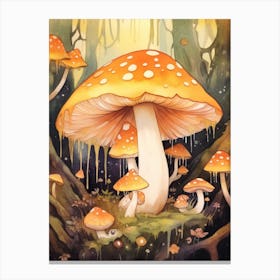 Storybook Mushrooms 5 Canvas Print