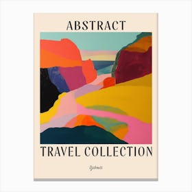 Abstract Travel Collection Poster Djibouti 2 Canvas Print