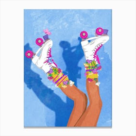Skate like a girl Canvas Print