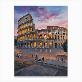 Colosseum At Sunset Canvas Print