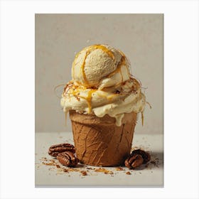 Pecan Ice Cream Canvas Print