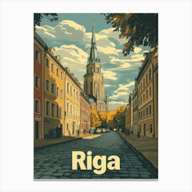 Aihrgdesign A Classic 1960s Travel Poster For Riga 4 Toile