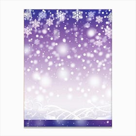 Template Snowfall Pattern Defocused Flier Holiday Frost Snowflake Fall Season Shine Blue (29) Canvas Print