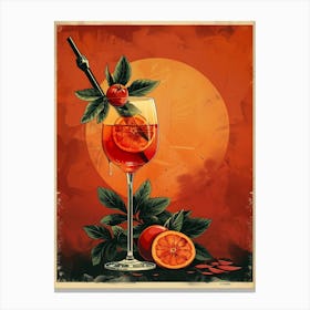 Vintage Cocktail Poster Canvas Print